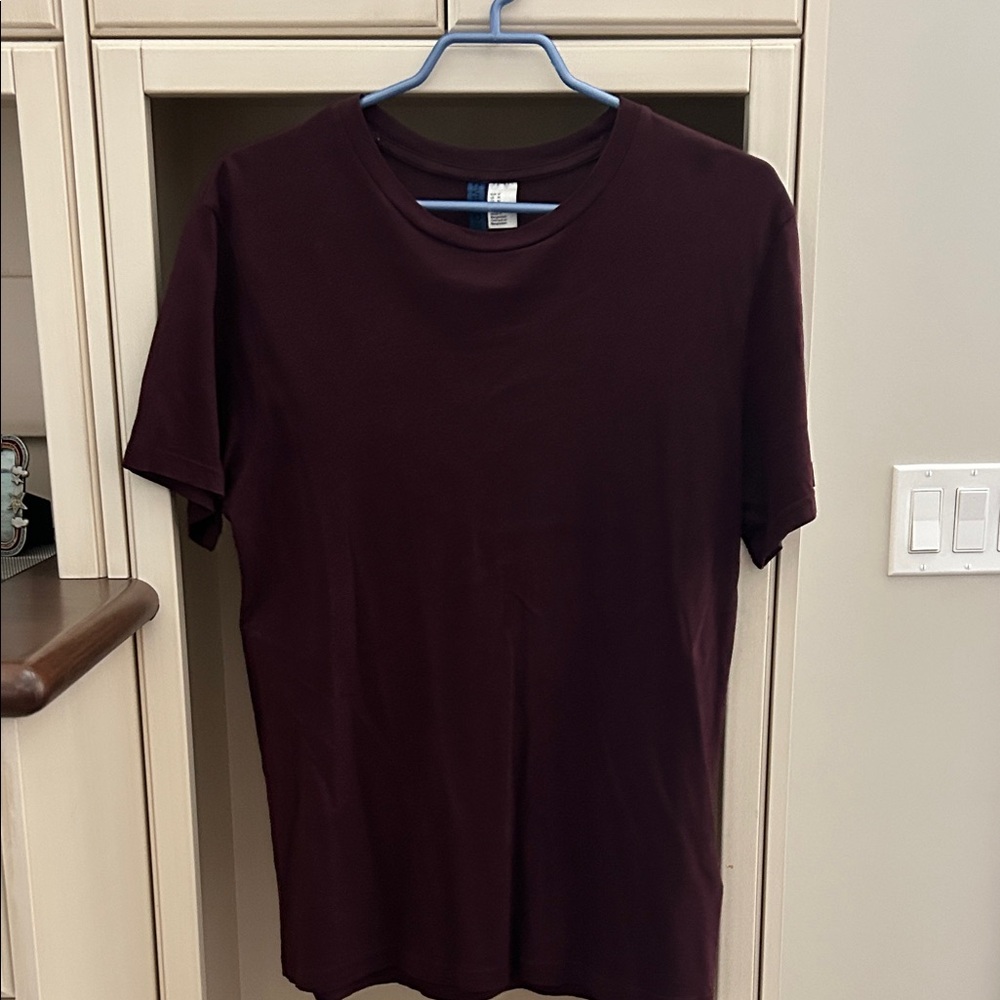 H&M Deep Maroon Crew Neck Tee